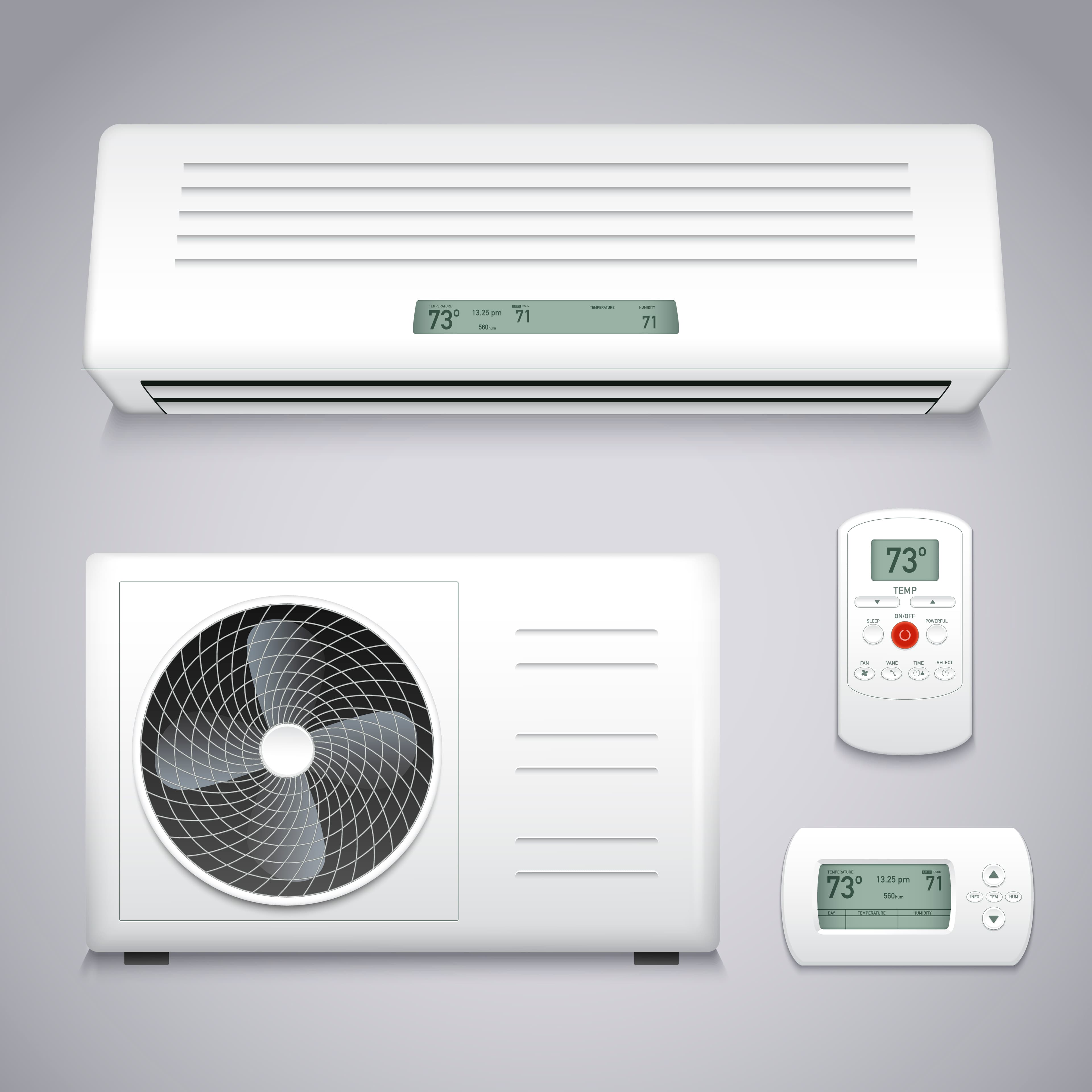 Ductless mini-split wall unit